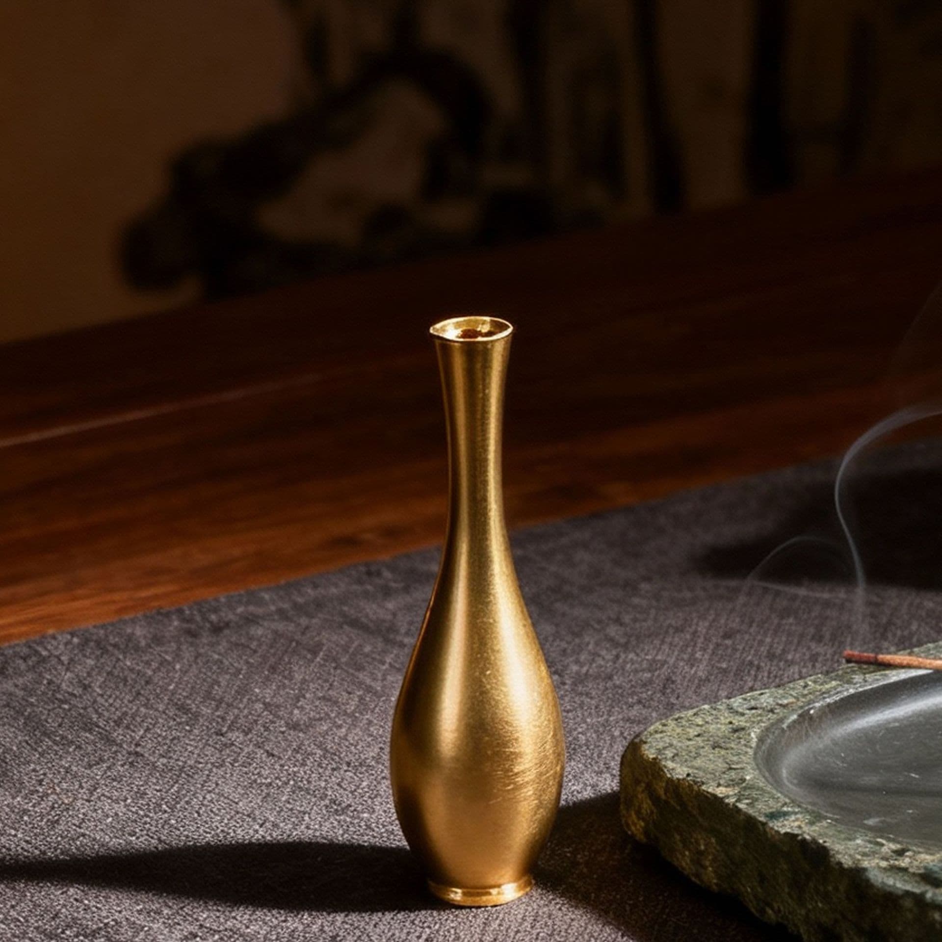 Pure Copper Mini Vase Incense Holder Home Decorative Creative Ornament Portable Indoor Household
