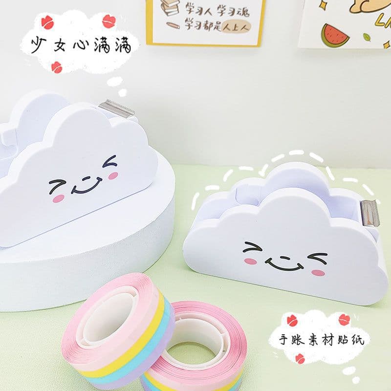 Rainbow tape cloud cutter cross-border hit student scrapbooking desktop tape holder cute packing tape holder
