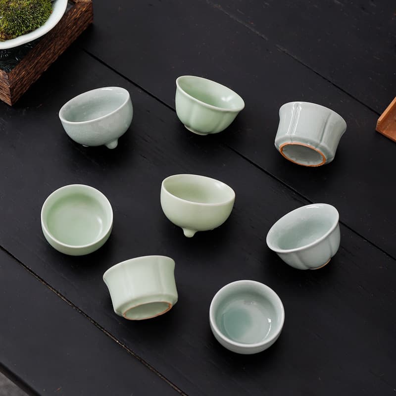 Ru Kiln Ge Kiln Kung Fu Tea Set Small Tea Cup Open Film Tea Cup Tea Cup Personal Cup Home Office Single Cup Tea Cup