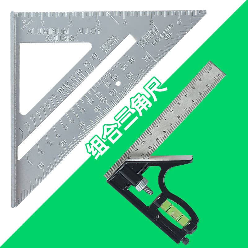 300mm Adjustable Woodworking Ruler, Horizontal Movement, Stainless Steel Functional Set Square, Right Angle Ruler