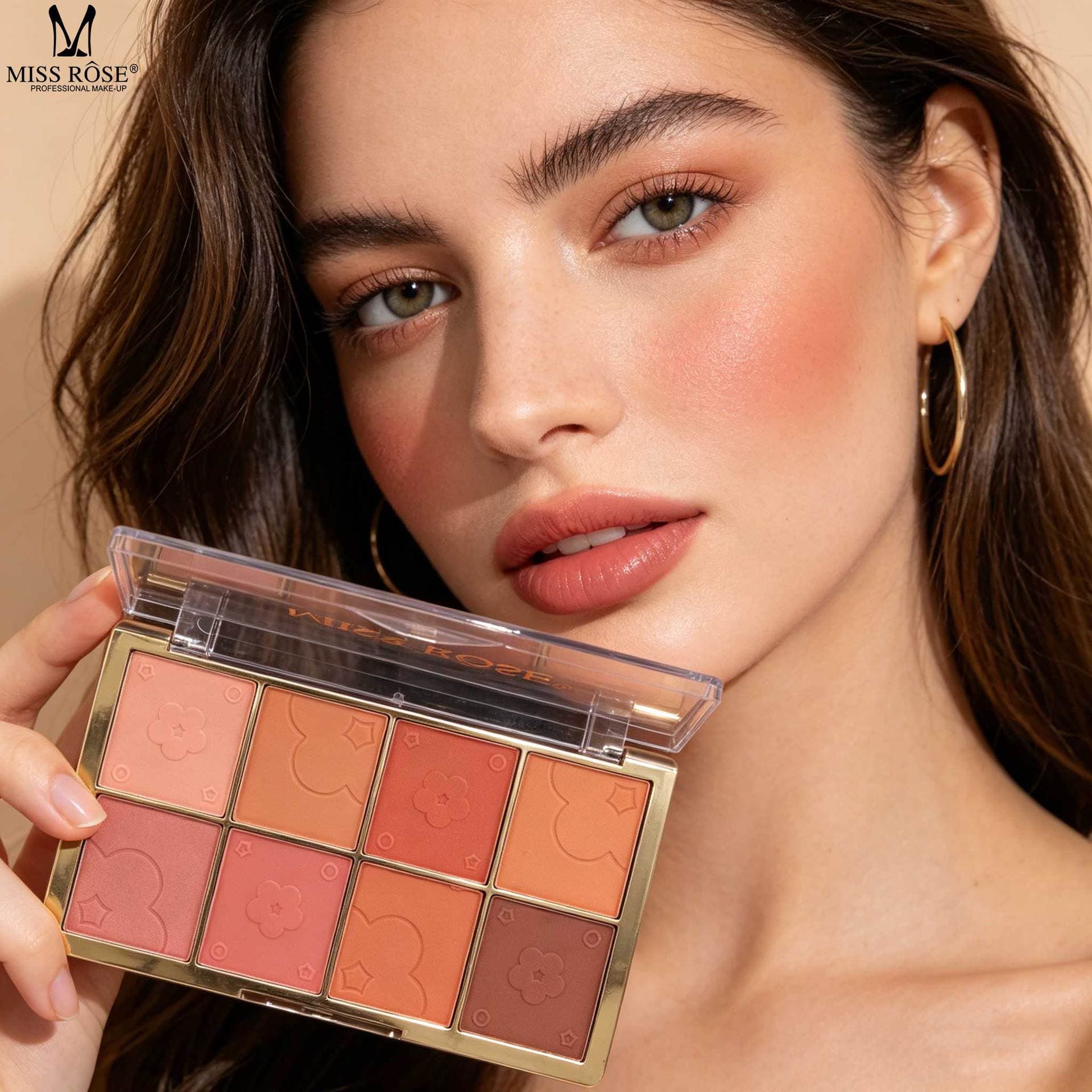 MISSROSE Cross-border 8-color Blush Wholesale Natural Matte Nude Blush Shrink and Expand Color Long-lasting Blush Palette