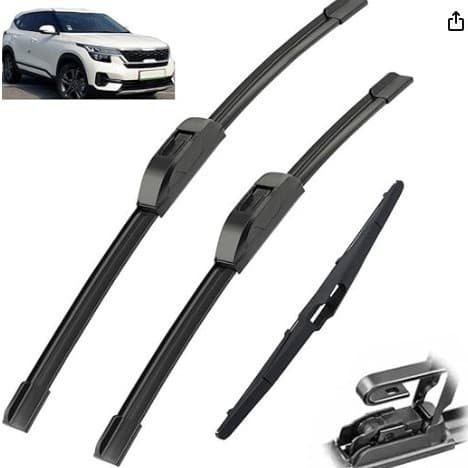 For Kia Seltos 2019-2023 Windshield Wiper Blades 24 inch + 18 inch + 11 inch Wiper