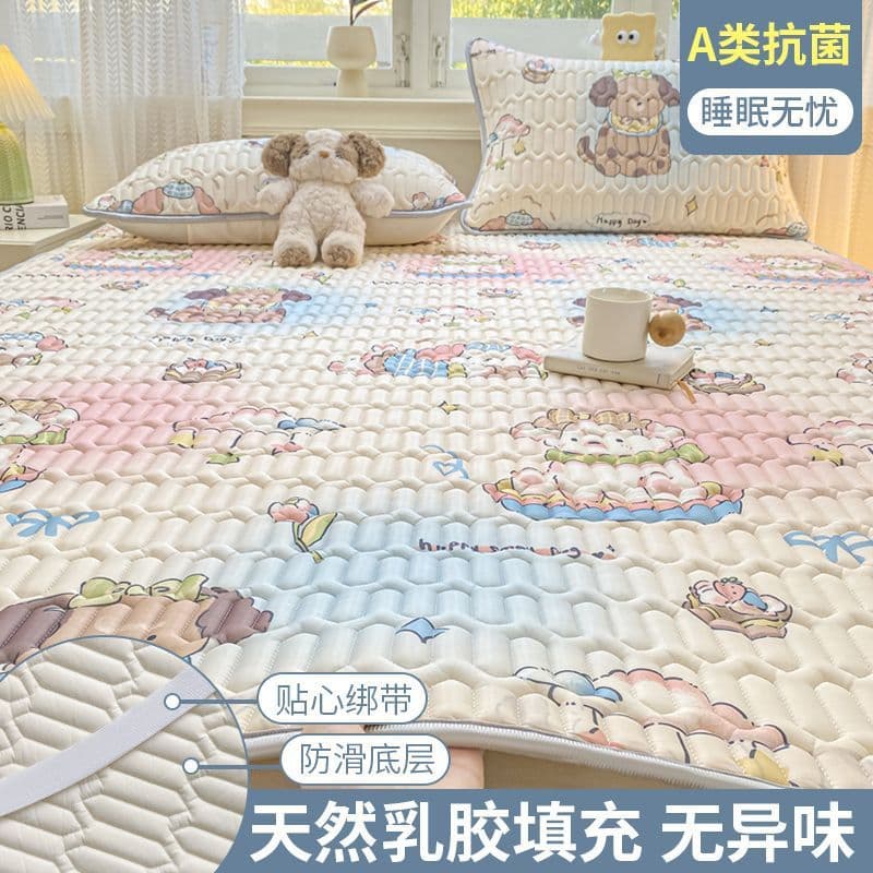 Latex cooling mat three-piece set, ice silk mat, Class A, mother and baby grade, summer bed sheet, dormitory student soft mat, single piece, air conditioning mat.