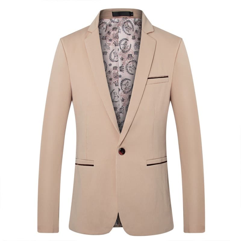 Men's Spring/Autumn Casual Business Blazer, New Color-Block Formal Suit Jacket