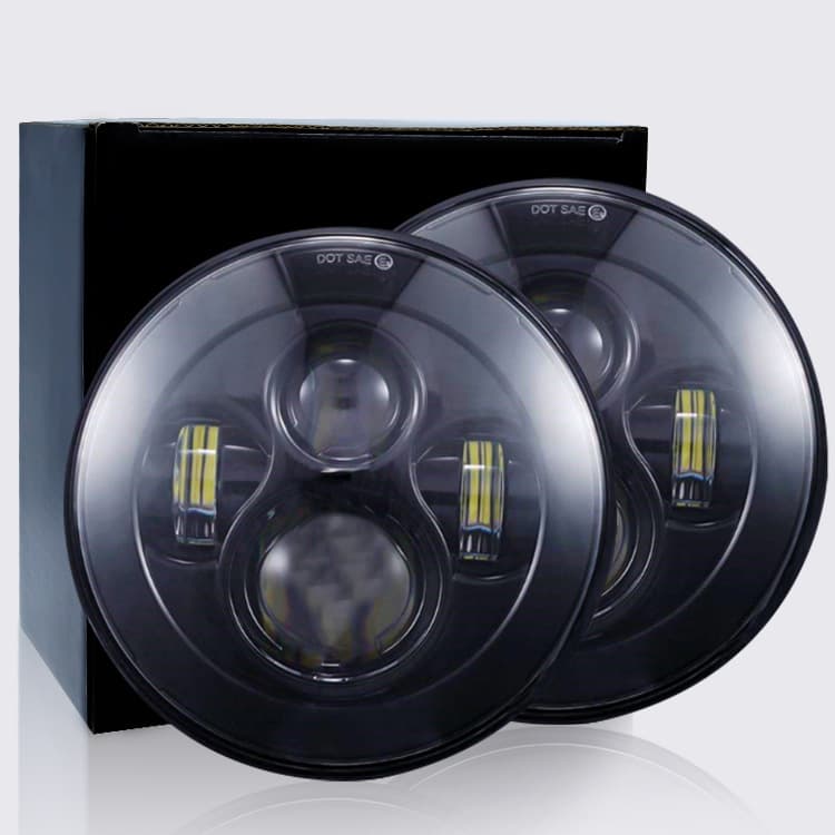 Cross-border Harley 7-inch Wrangler 4-bead LED headlight for off-road electric motorcycles, modified LED headlamp