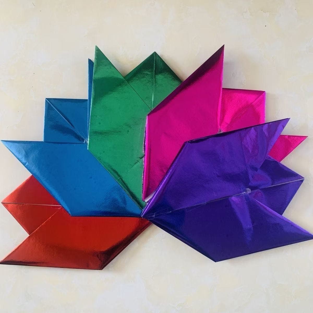 Five-color Treasure Basin semi-finished handmade folded lotus basins, starting from 10 pieces, colorful treasure basins.