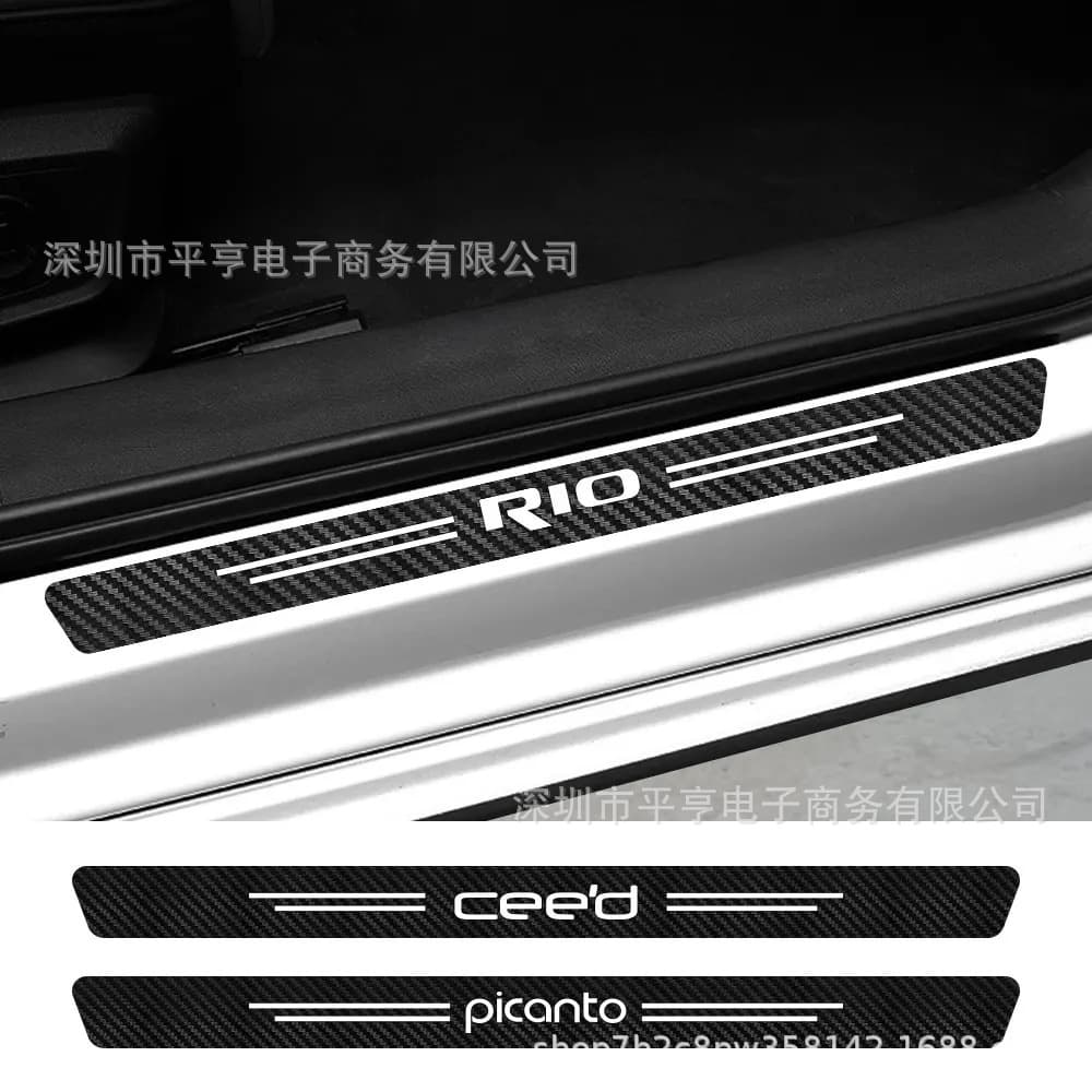 Carbon Fiber Door Edge Stickers for Kia Rio Cadenza Ceed Forte K9 Optima Picanto Universal Car Collision Protection Strips