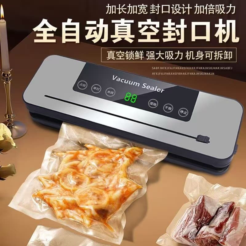 Source factory vacuum packaging machine commercial household high-power fully automatic vacuum sealing machine fresh-keeping plastic sealing machine