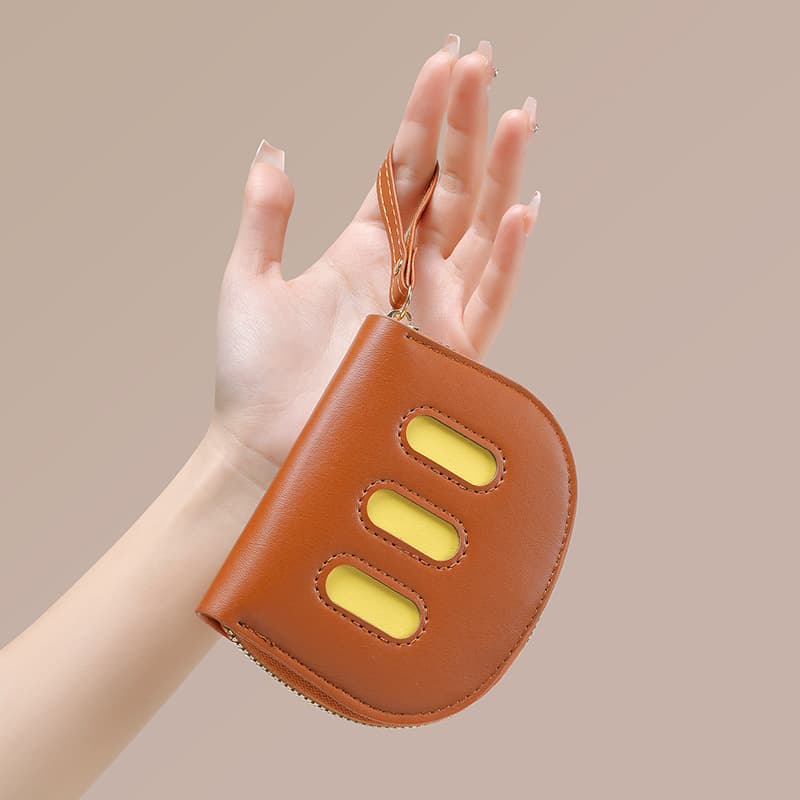 New Accordion Card Holder for Women, Multi-Slot Large Capacity Card Case for ID and Document Storage, Cute Zipper Coin Purse for Students