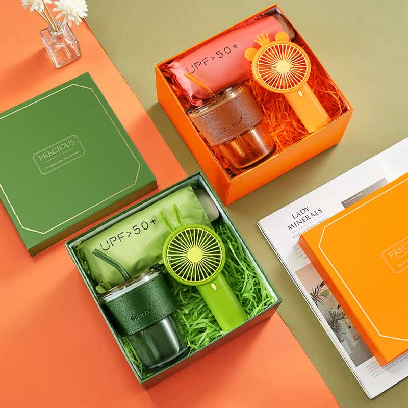 Summer cool gift box, souvenir, practical small gift, event promotion, free gift package for customers