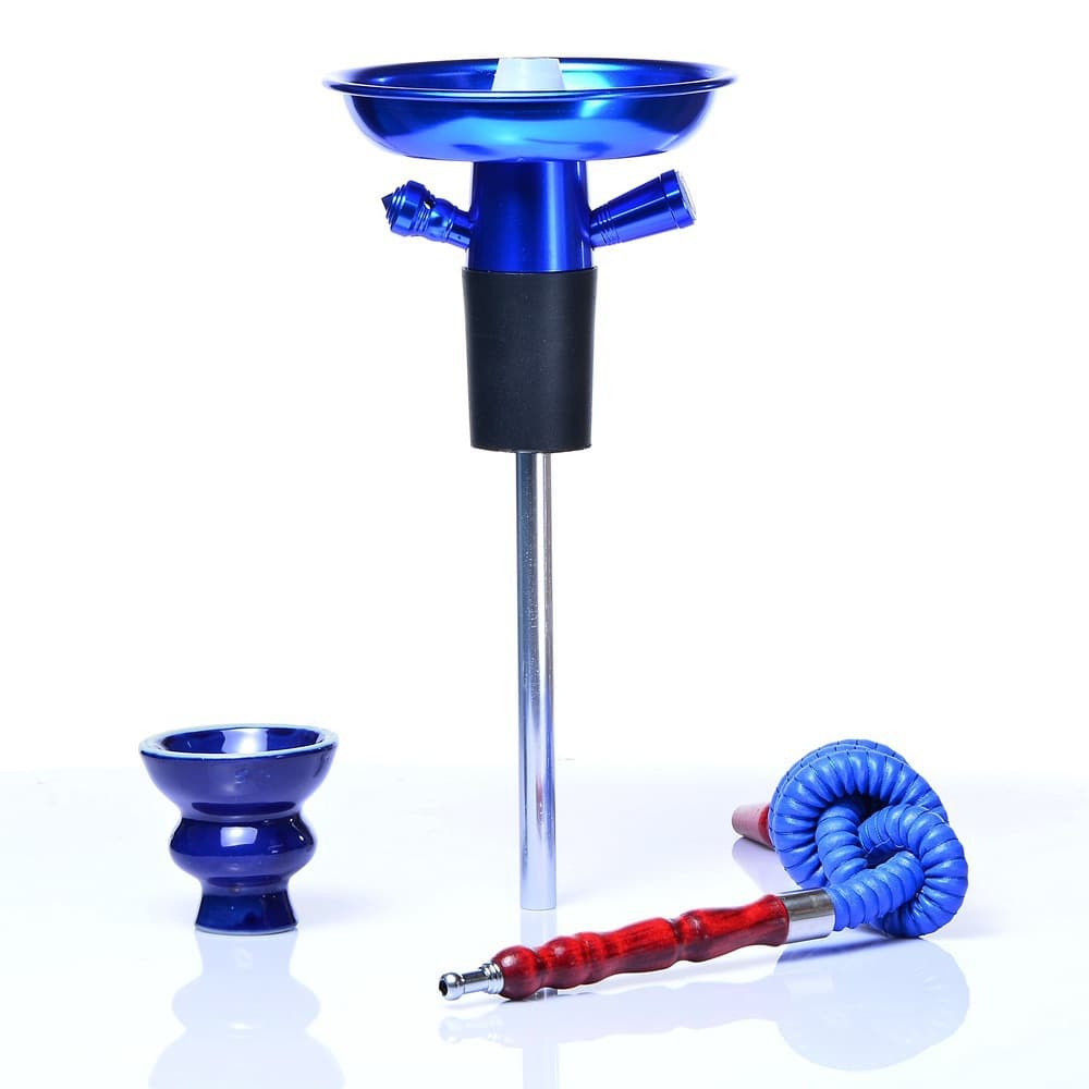 Cross-Border Supply Hookah Set Aluminum Portable Hookah Accessories Plastic Red Wine Bottle Head Hookah Universal