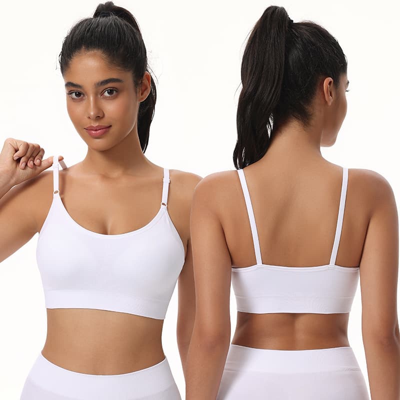Cross-border One-piece Fixed Cup Sports Bra Adjustable Plus Size Wrap Vest Yoga Tank Top Women