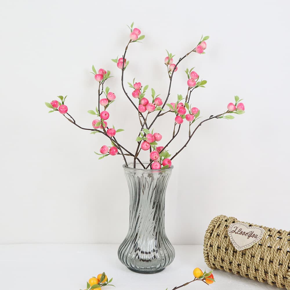 Autumn Harvest Decoration 22-Piece Small Fruit Artificial Fruit & Flower Branches for Home Hotel Decor DIY Headpiece
