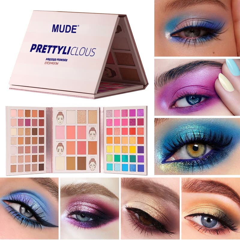 Authentic Beauty Mude New 82-Color Eye Shadow Palette Blush Contour Stage Makeup Professional Makeup Palette