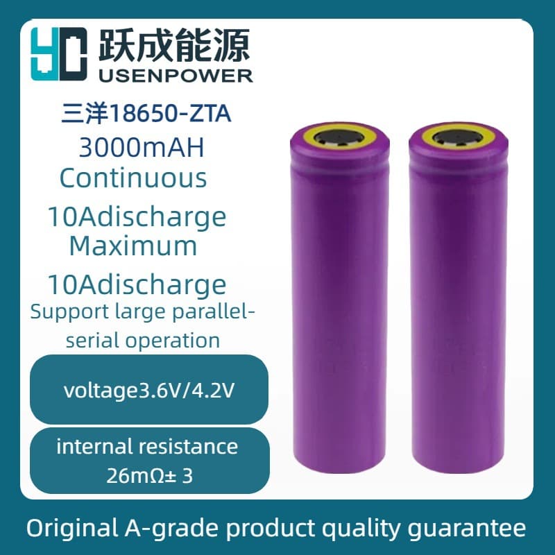 Original Imported Sanyo 18650-ZTA Battery, a Lithium Battery Suitable for Outdoor Energy Storage and Electric Vehicles