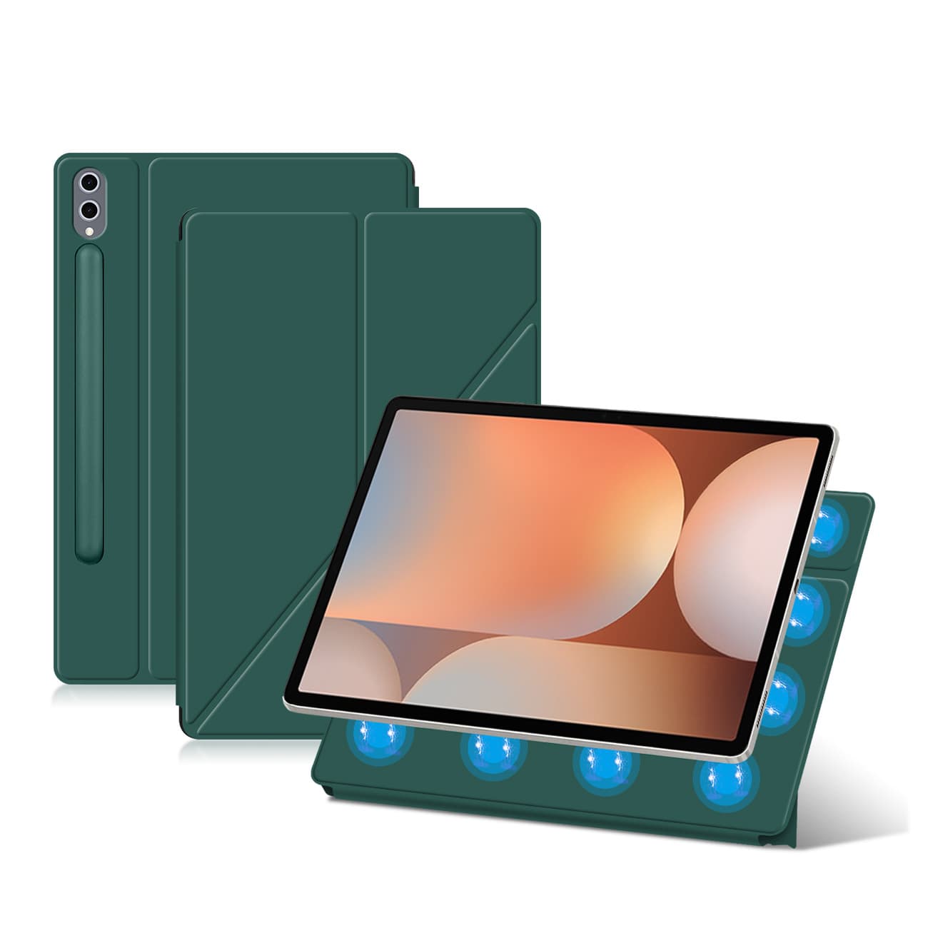 2024 Compatible Samsung Galaxy Tab S10 Case S10 Magnetic Wallet Cover S10 Ultra Tablet Leather Case