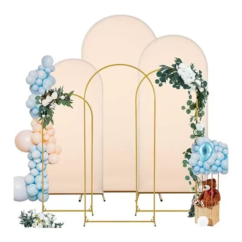 Amazon Metal Balloon Arch Stand Arc Wedding Cloth Cover Iron Moon Cave Frame Flower Decoration Half Circle