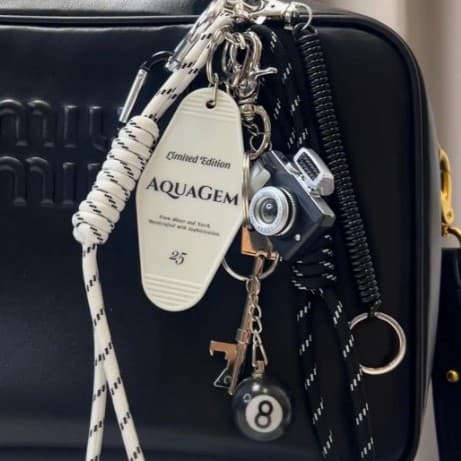 Woven Rope Bag Charm Pendant Bag Doll Miu Nylon Rope Ornament Trendy Versatile Decorative Pendant Keychain