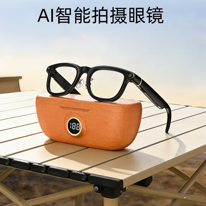 AI Smart Glasses X01 Smart Assistant Bluetooth Glasses Anti-shake Photography with Reverse Charging Case 800W Pixels