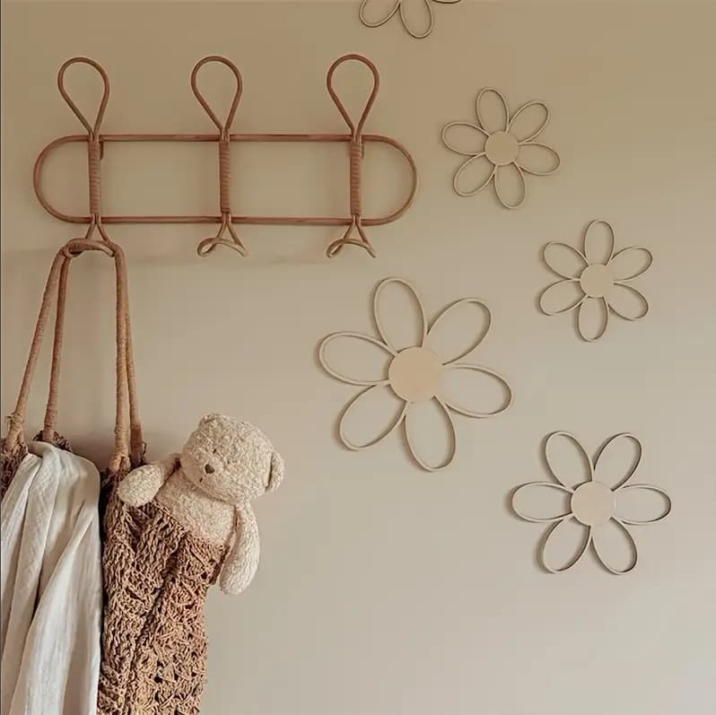 Amazon Wall Decoration Wooden Hanging Bathroom Decor Art Flower Sign Daisy Wall Hanging Home Sign