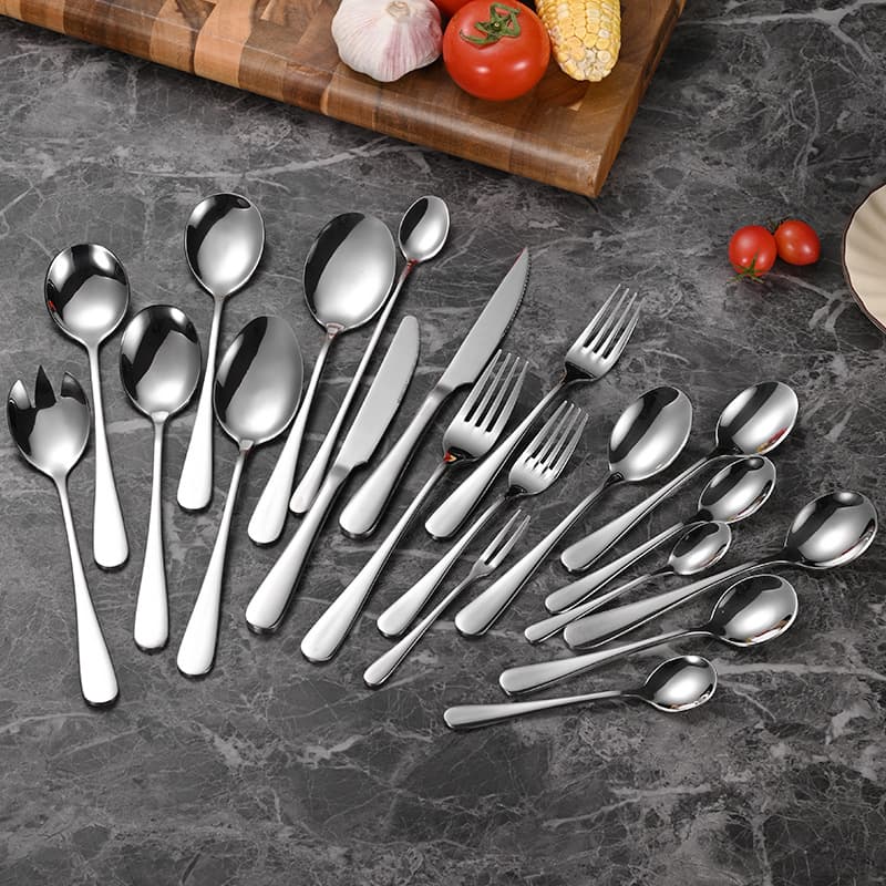 Stainless steel 081 series Western food tableware thickened hotel steak knife and fork spoon serving spoon coffee spoon fruit fork