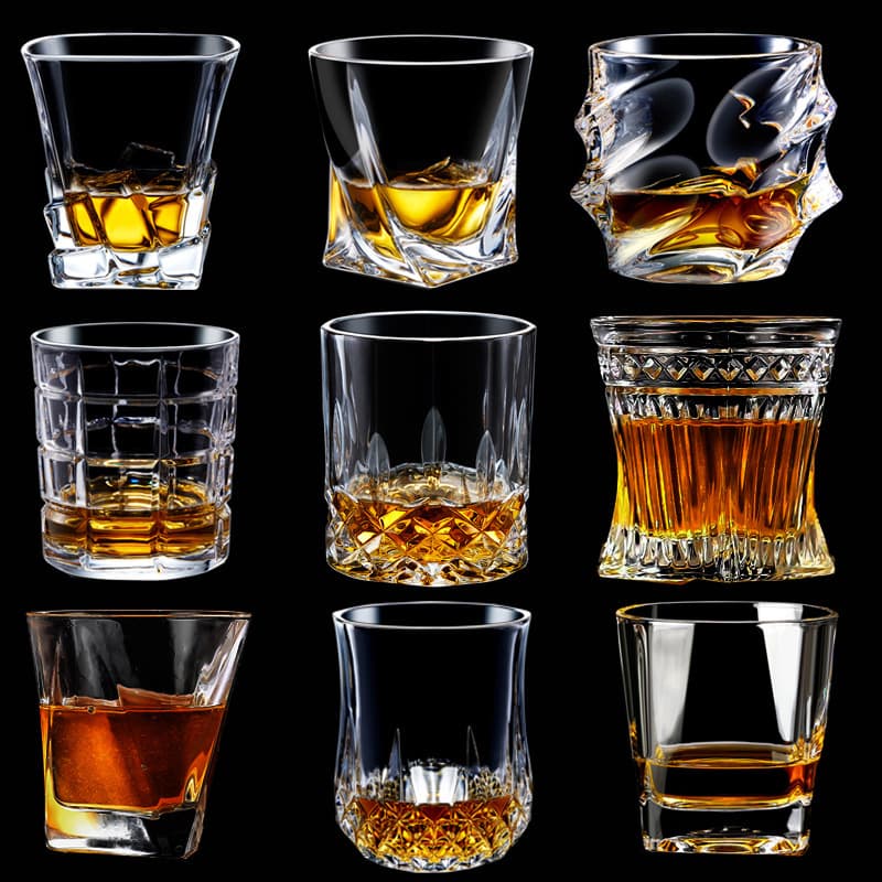 Spot wholesale thickened glass household water cup creative wine glass whiskey glass bar beer glass wine set