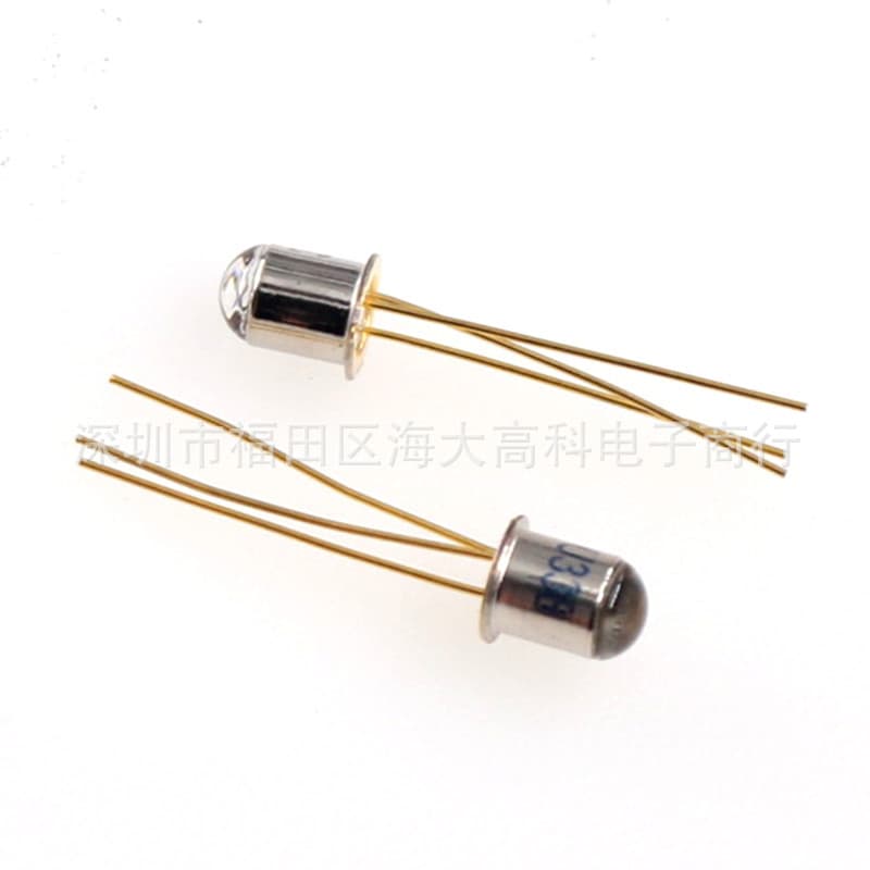 Phototransistor 3DU33B Transistor Infrared Receiver Tube, High Sensitivity, Metal-Encapsulated Silicon Photoreceiver, 3-Pin
