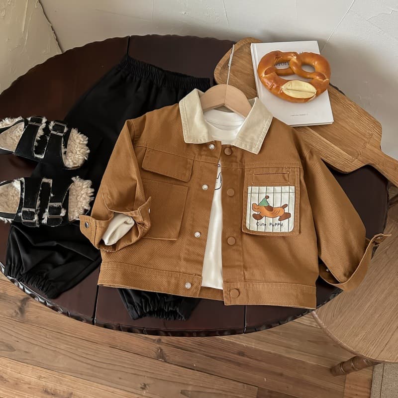 Children's Jacket 2026 Spring New Arrival Boys' Lapel Versatile Cartoon Outerwear Baby Stylish Fashionable Personality