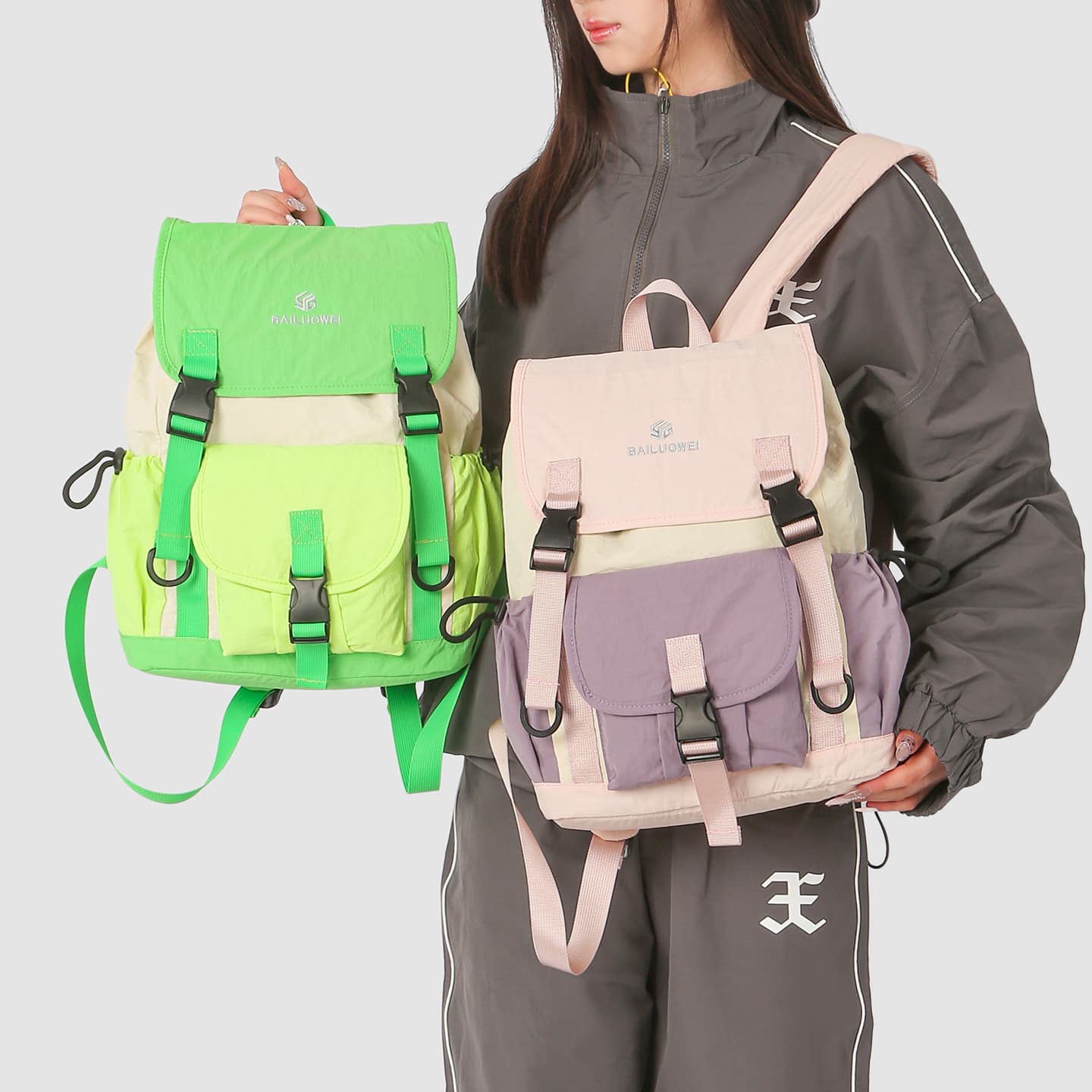 Backpack for Women Versatile Casual Student Backpack for Men and Women Large Capacity Fashion Trendy Retro Urban Minimalist Color Block Backpack