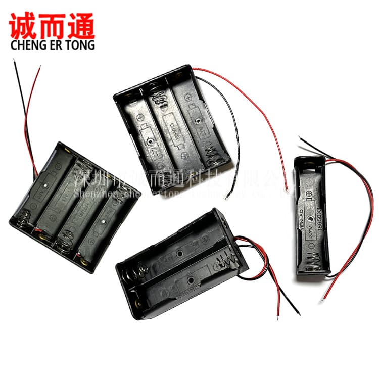 Directly supplied from the manufacturer, 18650 battery box, 1 cell, 2 cells, 3 cells, 4 cells, charging stand, series connection, with thick wire