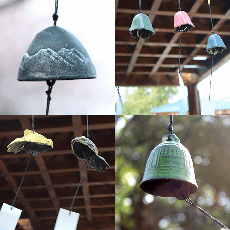 Vintage Cast Iron Wind Chimes Fuji Mountain Retro Japanese Metal Wind Chimes Souvenir Home Creative Decorations