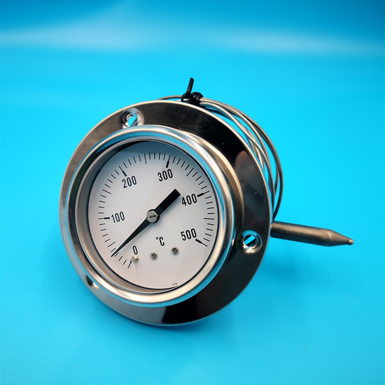 Pressure-Type Industrial Stainless Steel Thermometer for 500°C High-Temperature Furnace and Boiler Gauges (67mm)