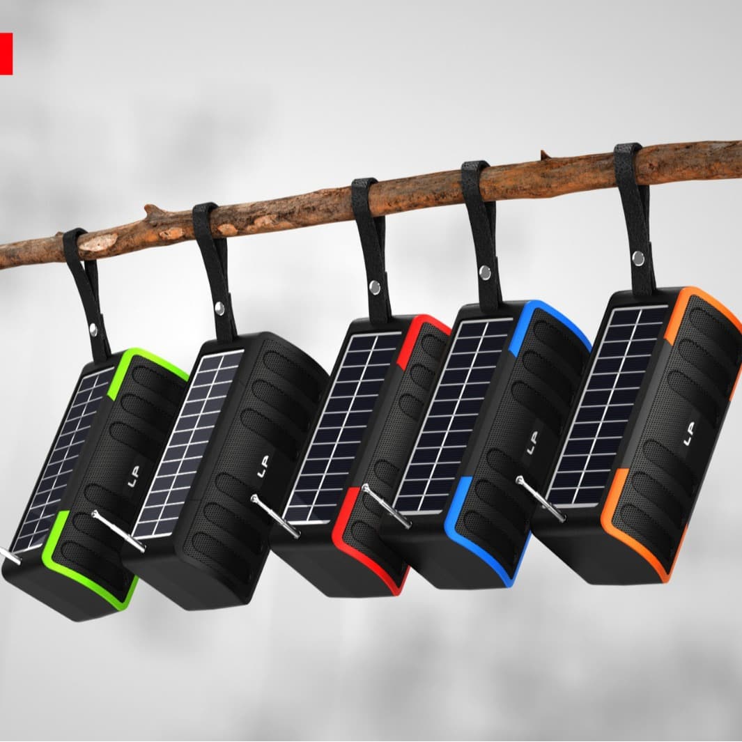 LP-V68 Solar Portable Audio Radio 2-in-1 Home Outdoor Portable Subwoofer Bluetooth Speaker