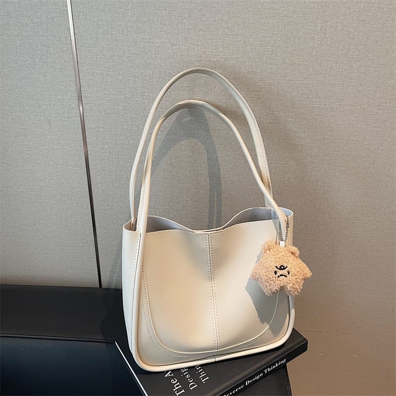Textured large-capacity shoulder armpit bag 2026 summer new style fashionable casual simple handheld tote bag