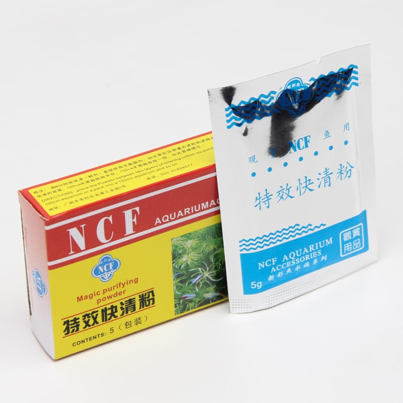Aquarium Quick Clear Powder Water Clarifier for Crystal Clear Water NCF New Color Fish