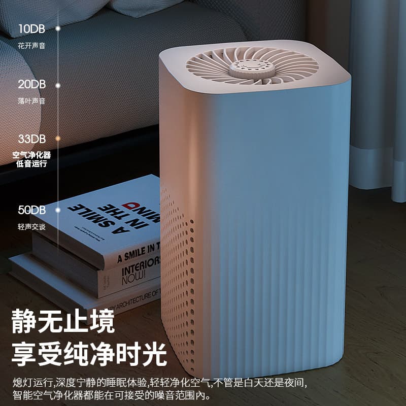 New Amazon Cross-border Home Indoor Small Air Purifier High-Efficiency Filter Odor Smoke Dust Foreign Trade