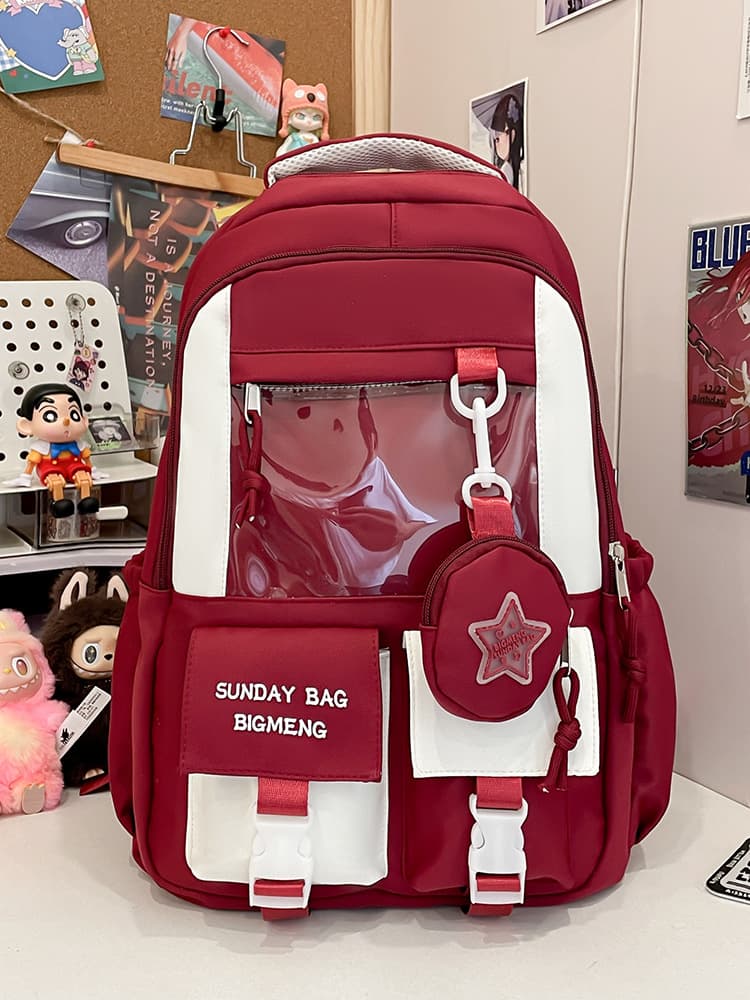 High-Capacity Stylish Backpack for School, Casual and Versatile, Lightweight Computer Bag for Girls