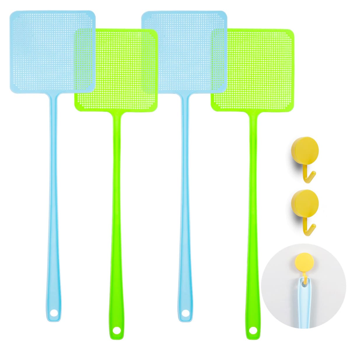 Plastic Fly Swatter Wholesale, Household Amazon Cross-border Supply, Unbreakable New Material Fly and Mosquito Swatter