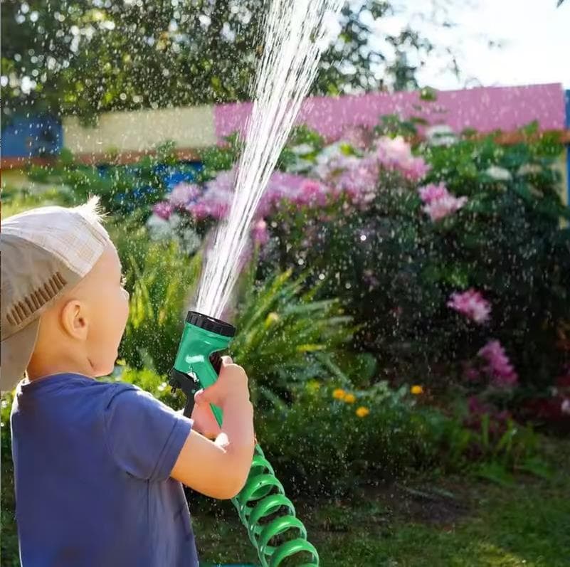 Wholesale Water Gun Hose Garden 5-Function Nozzle Watering Gun Retractable Hose for Watering Vegetables Car Washing Washer