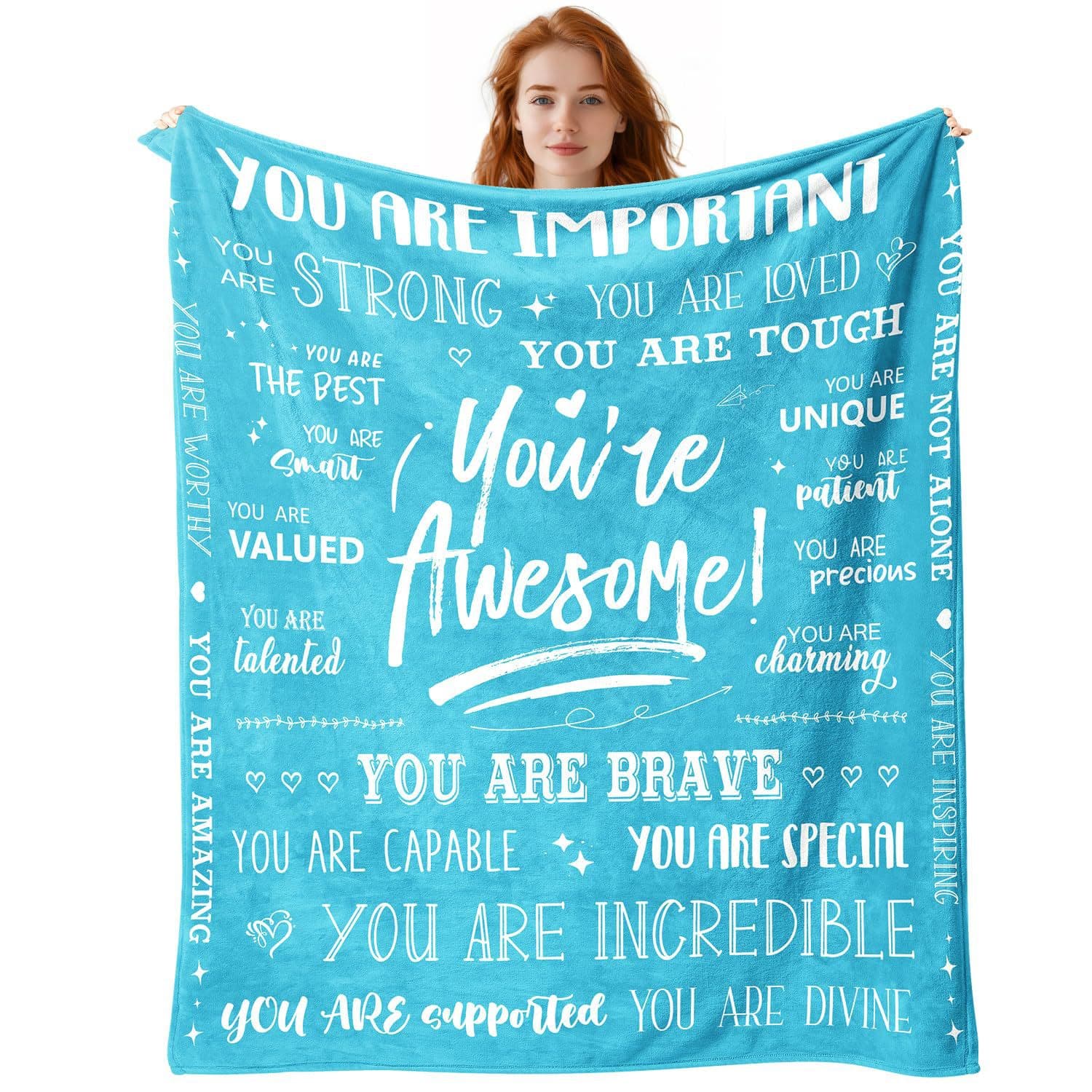Blanket Gifts for Women and Men Soft Flannel Blanket Inspirational Gifts for Women Men