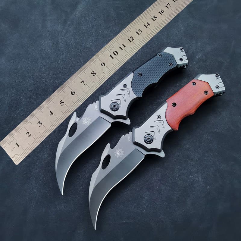 Folding Claw Knife, Self-Defense Portable Knife, Outdoor Hunting Knife, Outdoor Survival Fruit Knife, Sharp Multi-Functional Short Knife