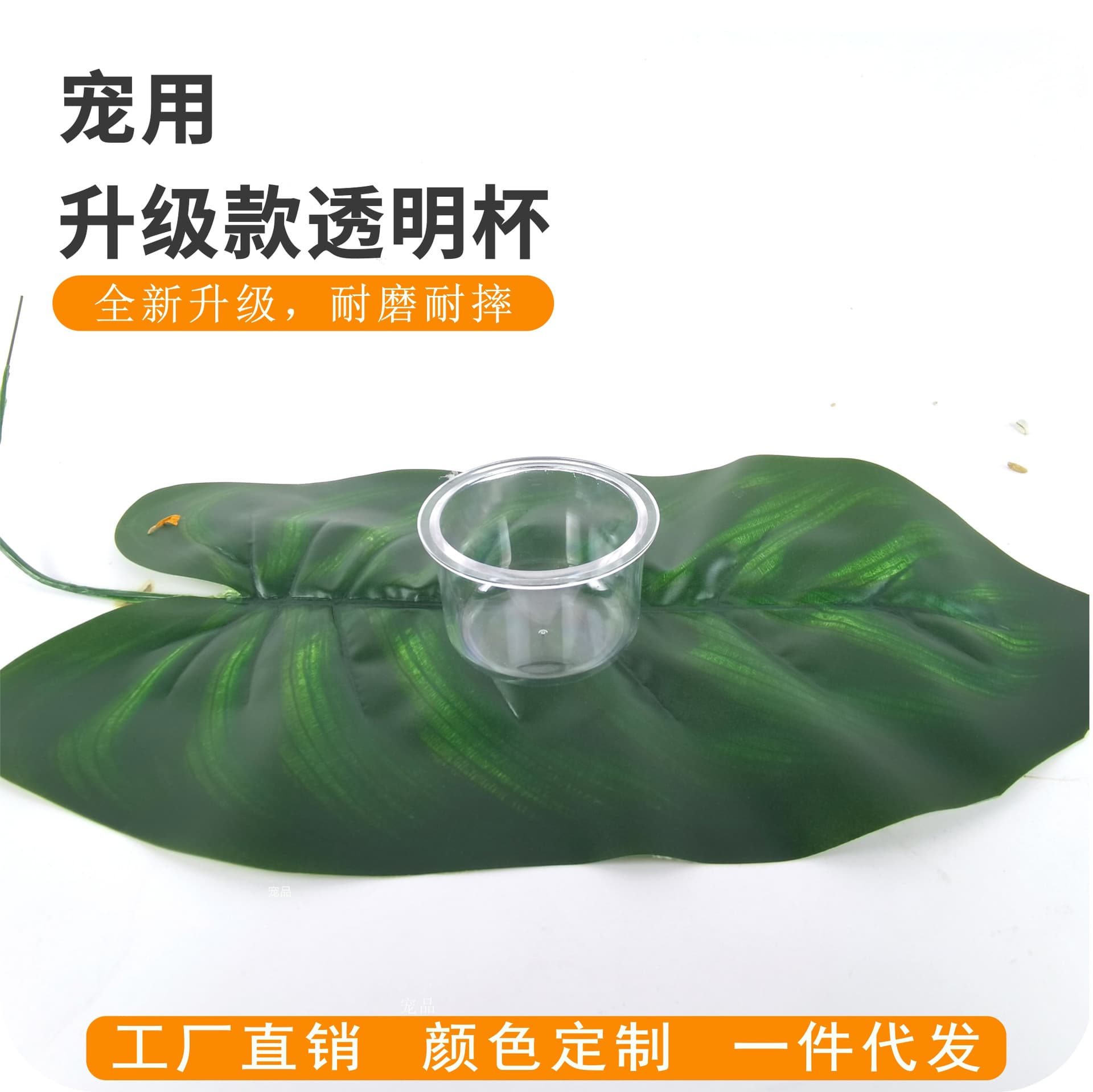 Transparent cup accessories for pets, parrot bird, transparent food box, parrot snack cup