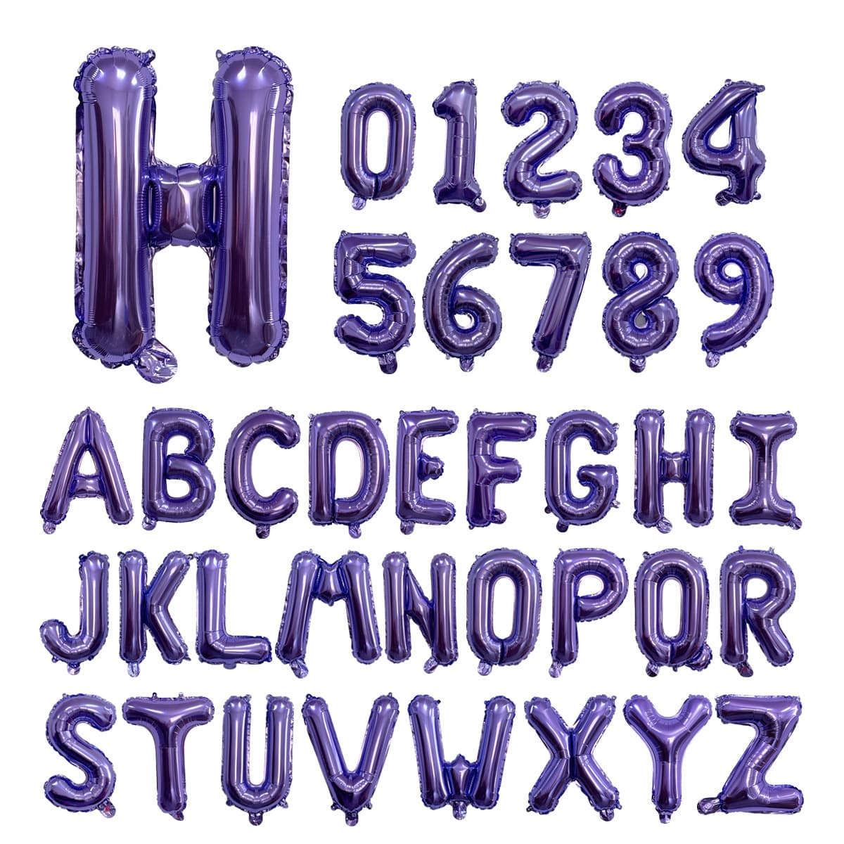 Cross-border 16-inch Purple Letter Aluminum Film Balloons Birthday Party Creative Decoration Number Foil