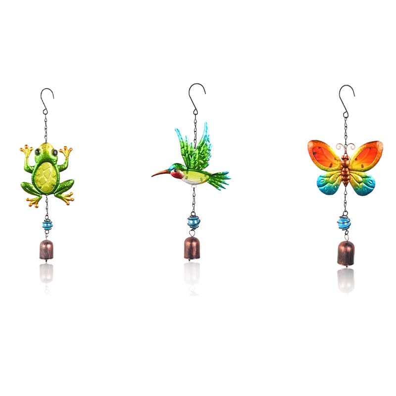 New hummingbird butterfly frog spring metal wind chime crafts courtyard balcony outdoor decorations wholesale spot