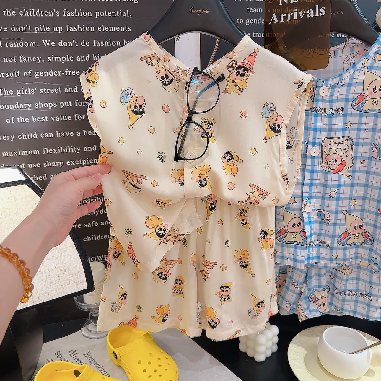[Custom] Children's Cotton Vest Set Summer New Style Boys and Girls Sleeveless Vest T-Shirt with Shorts Two-Piece Set