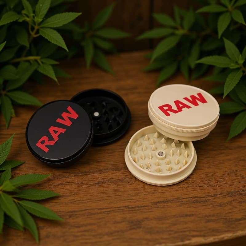 RAW Plastic Tobacco Grinder 60mm Magnetic Grinder Portable Tobacco Crusher Grinder Cross-Border Smoking Accessories Factory