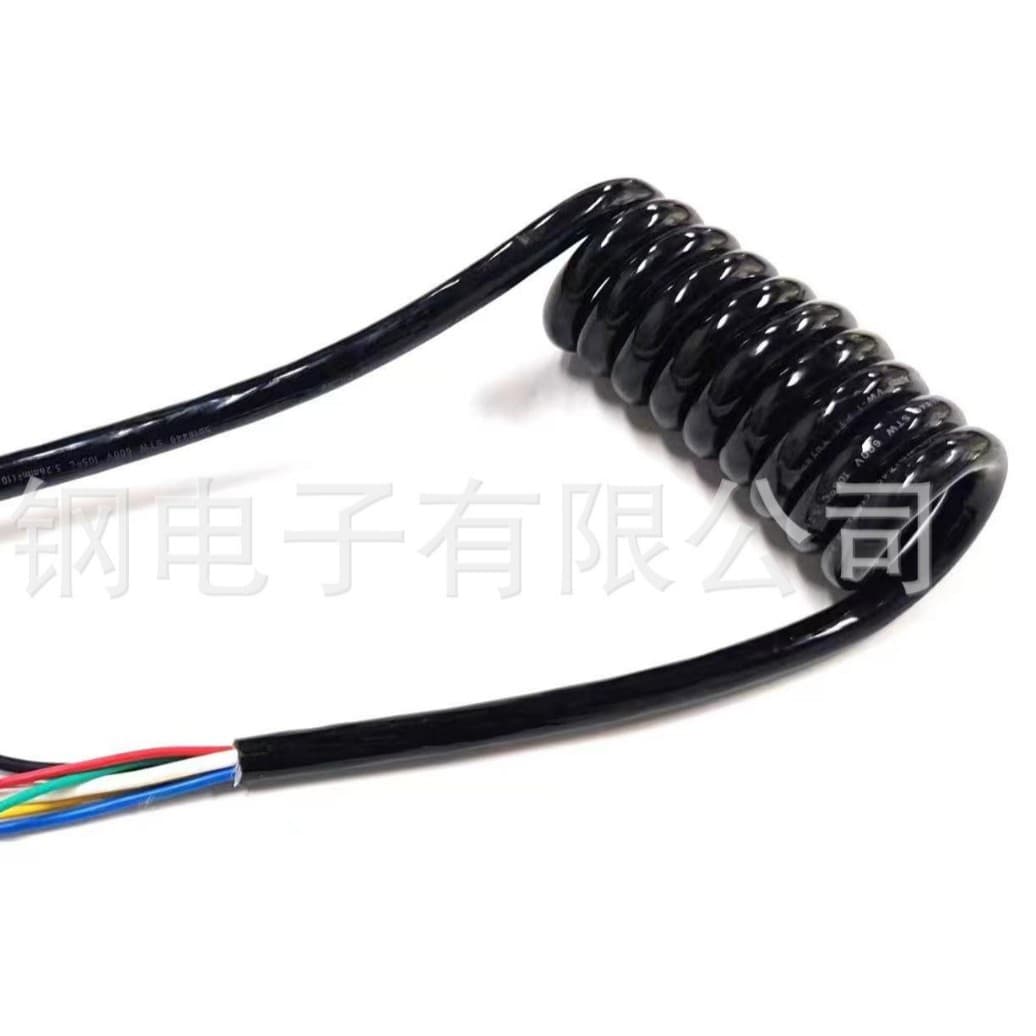Multi-core PU spring coil 2-core pure copper TPU retractable spiral line medical equipment claw machine landline extension cord