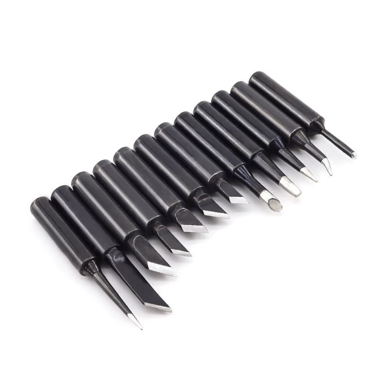 Internal Heating 900M Soldering Iron Tip, Black Diamond Constant Temperature Tip Compatible with 936 Soldering Station, Lead-Free Pointed Soldering Iron Tip