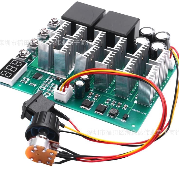 DC motor speed regulator pump pwm stepless speed switch forward and reverse digital tachometer 10-55v