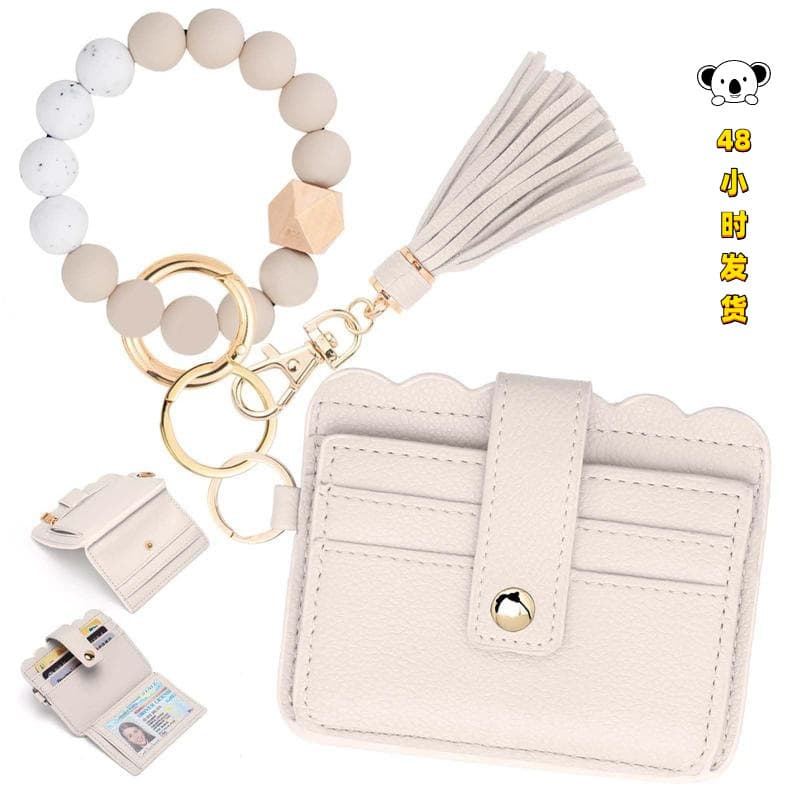 U 30041 Beaded Handbag Keychain Beaded Bracelet Bag
